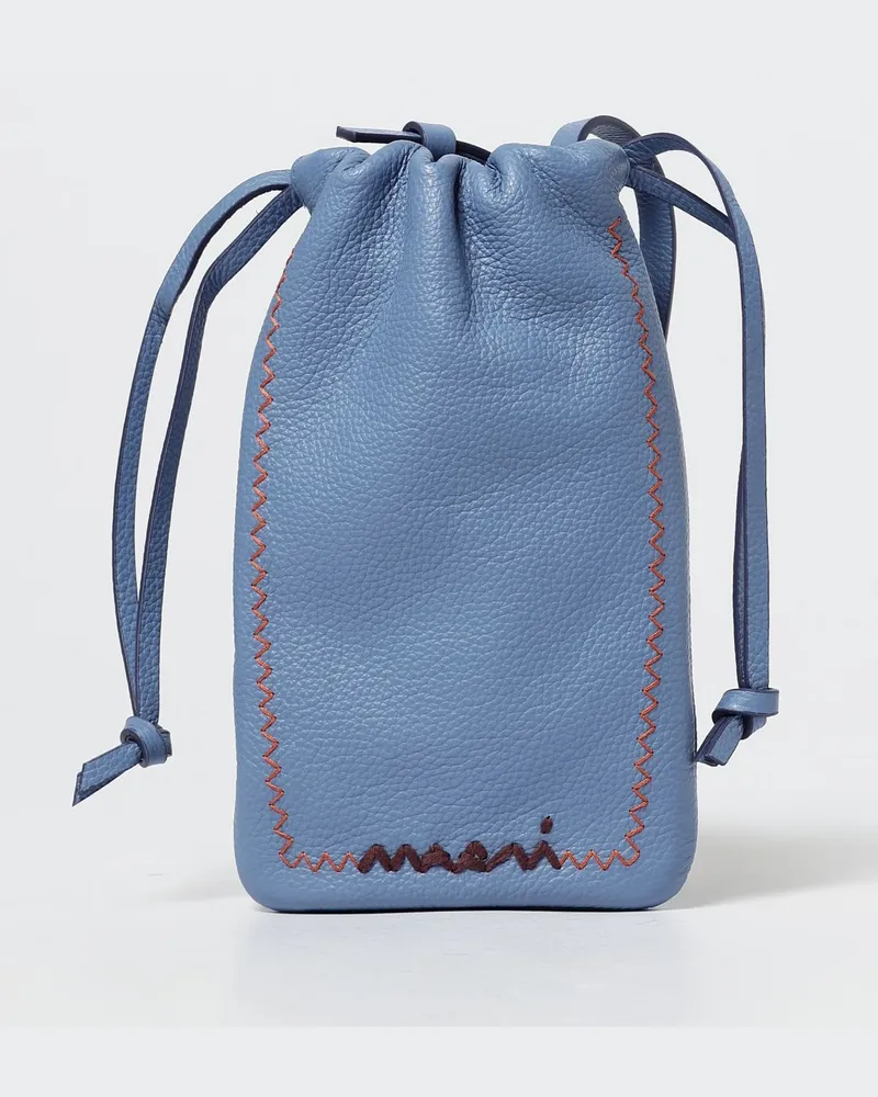 Marni Schultertasche damen Hellblau