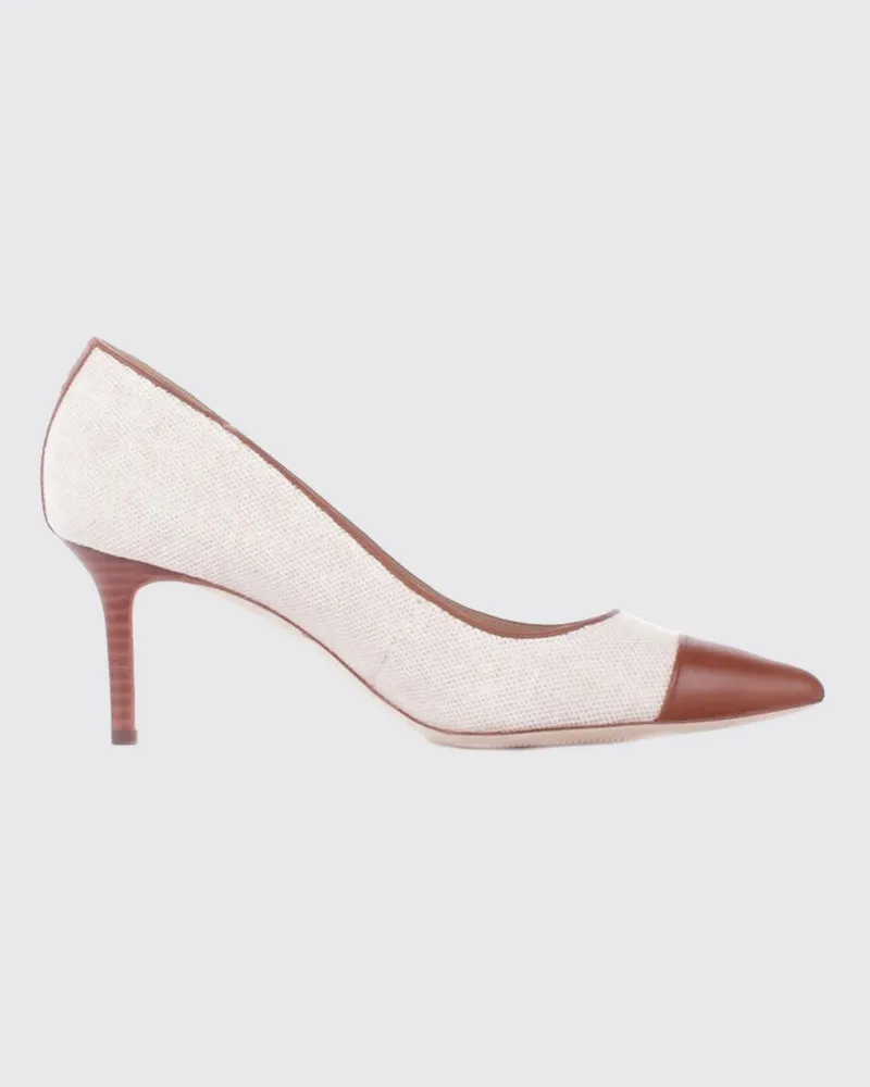 Ralph Lauren Canvas- und Leder-Pumps Braun