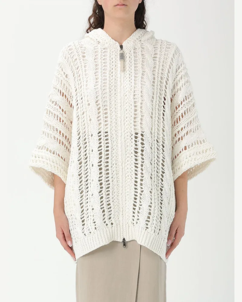 Brunello Cucinelli Strickjacke damen Weiß
