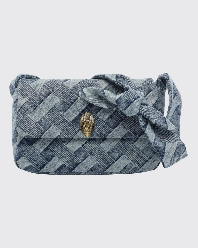 Kurt Geiger Kensington Tasche aus geflochtenem Denim Denim