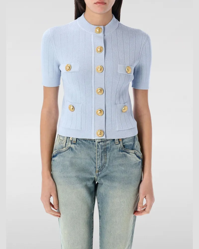Balmain Pullover damen Himmelblau