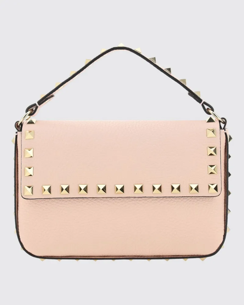 Valentino Garavani Rockstud Mini-Handtasche aus genietetem Kalbsleder Pink