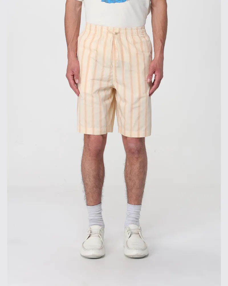 Lacoste Gestreifte Baumwollshorts Peach
