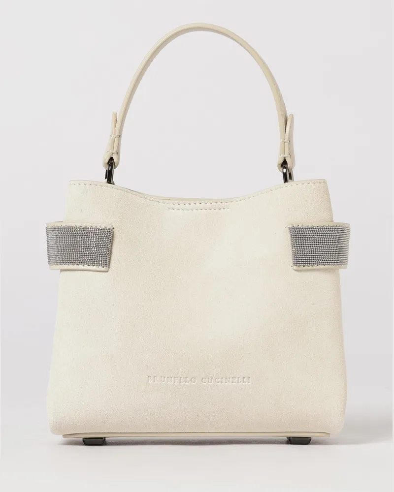Brunello Cucinelli Schultertasche damen Ivory