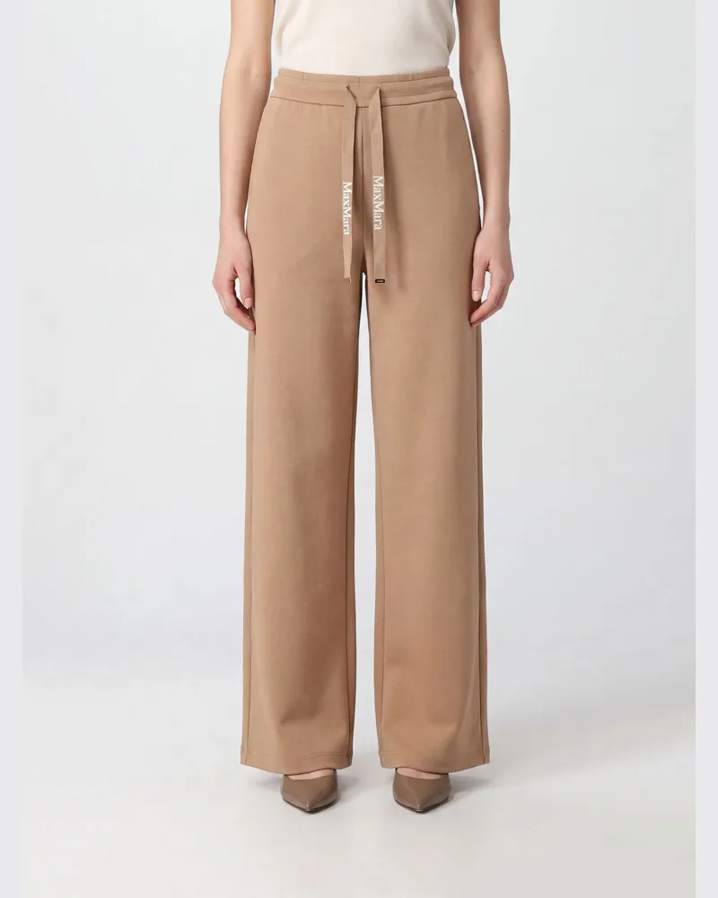 Max Mara Max Mara High-Waist-Jogginghose aus Jersey mit Kordelzug Camel