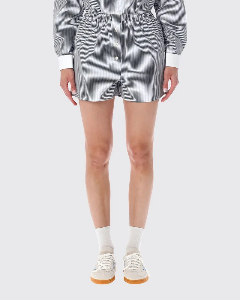 SPORTY & RICH SPORTY  RICH Gestreifte Baumwoll-Boxershorts Sporty & Rich mit elastischem Bund Weiß