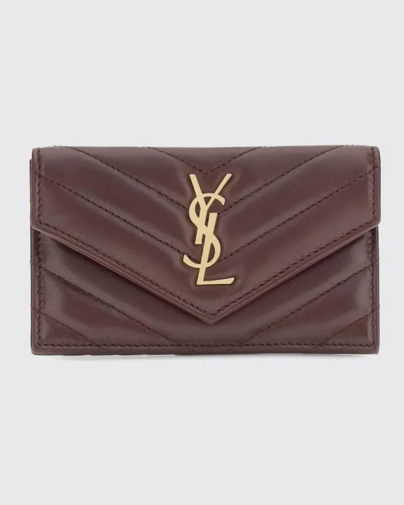 Saint Laurent Geldbörsen damen Burgunderrot