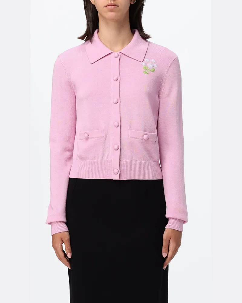 Self-Portrait Strickjacke damen Pink
