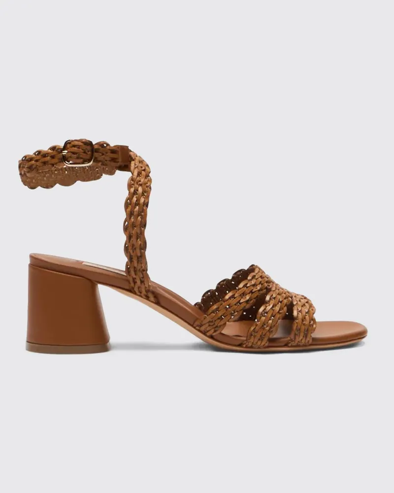 Casadei Cleo Avenida Sandalen aus geflochtenem Leder Braun