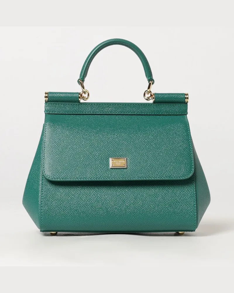 Dolce & Gabbana DOLCE  GABBANA Sicily Mini-Handtasche Dolce & Gabbana aus genarbtem Kalbsleder Grün