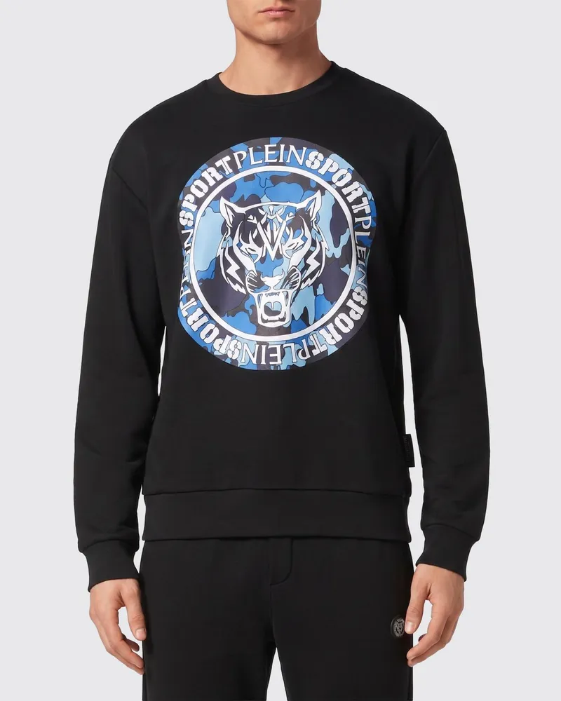 Philipp Plein Baumwoll-Sweatshirt mit überschnittenen Schultern und Logo-Print Schwarz