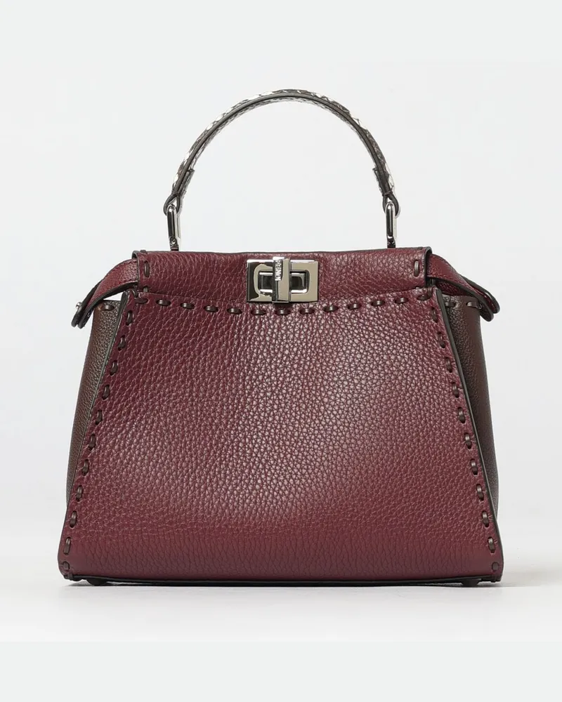 Fendi Schultertasche damen Burgunderrot