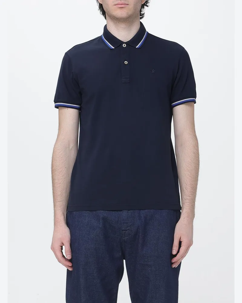 Brooksfield Baumwoll-Polohemd mit Logo Navy