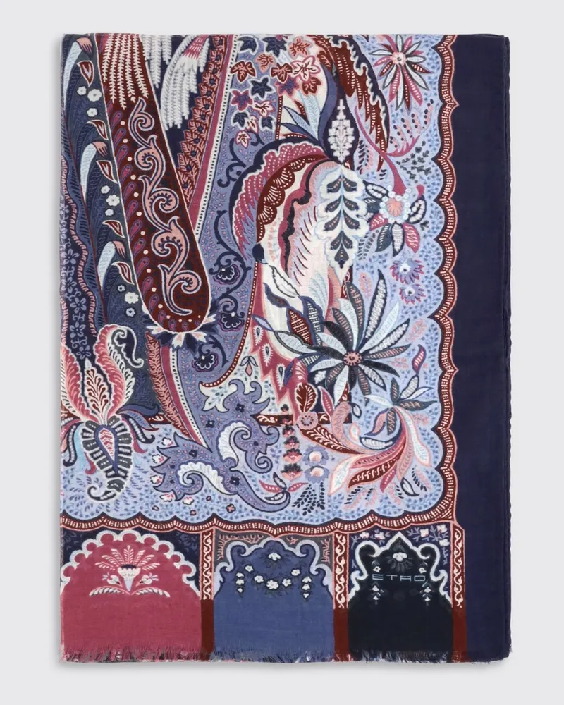 Etro Schal herren Blau