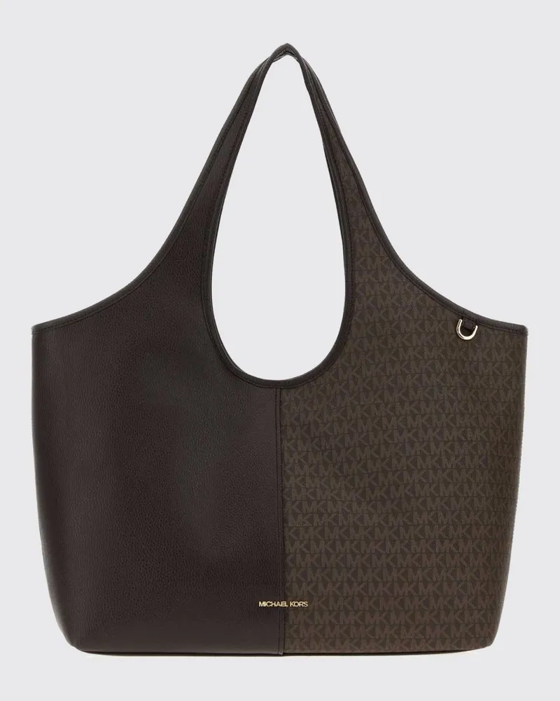Michael Kors Große Henly Tote-Tasche aus Canvas mit MK-Monogramm und Doppelgriff Braun