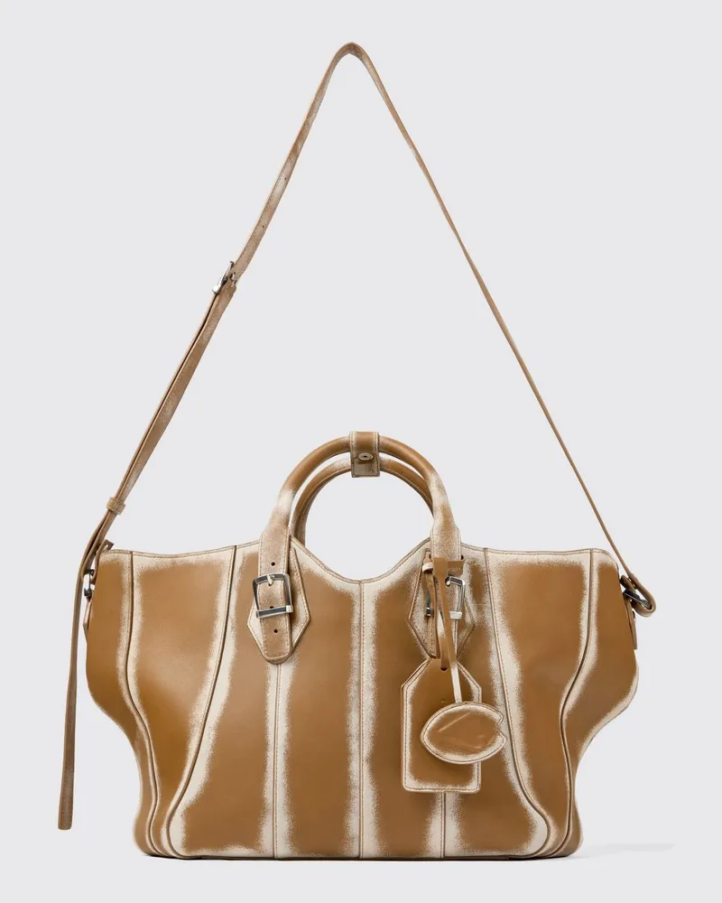 Camper Laukku Tasche aus gestreiftem Leder Bunt
