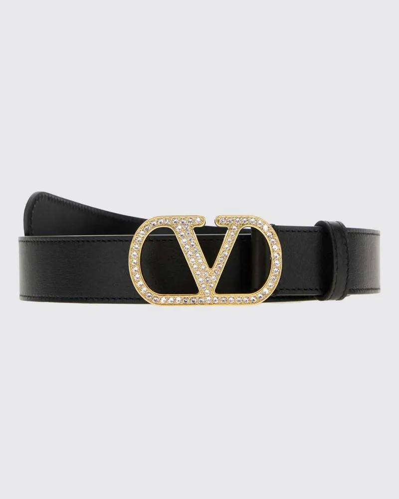 Valentino Garavani VLogo Signature Gürtel aus Kalbsleder Schwarz