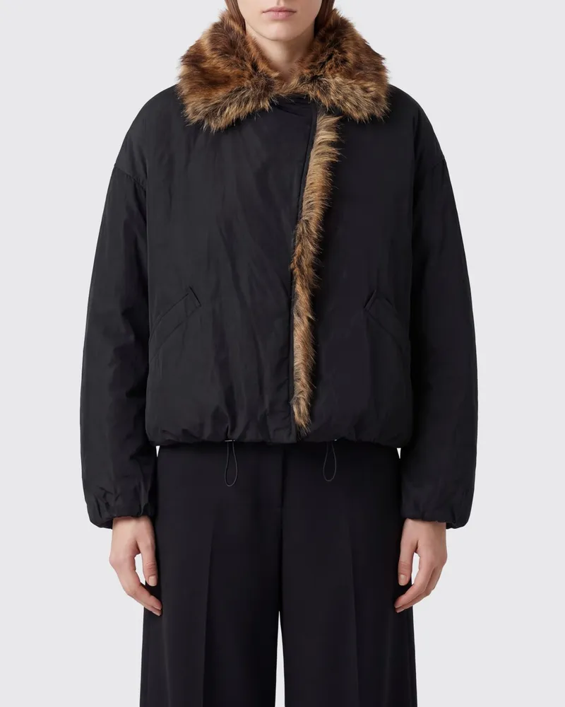 Isabel Marant Relaxed-Fit Bomberjacke Charone aus Kunstpelz Schwarz