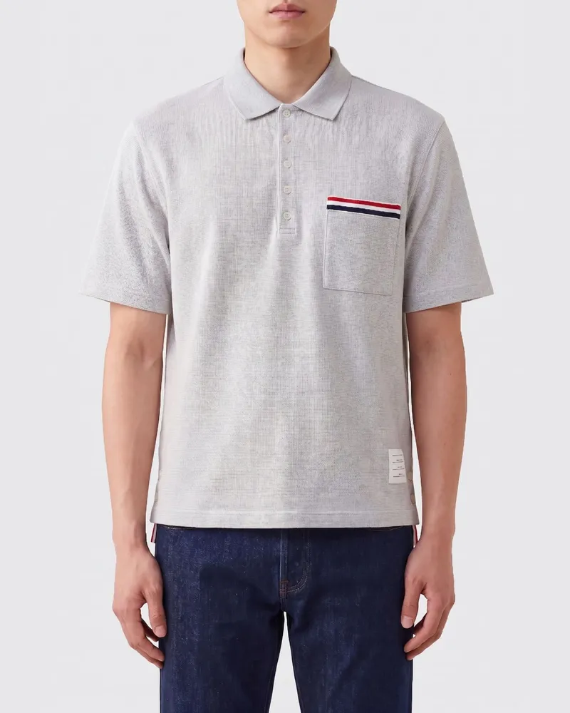 Thom Browne Baumwoll-Polohemd Grau