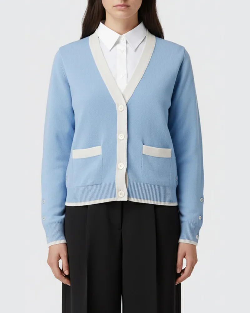 Thom Browne Strickjacke damen Hellblau
