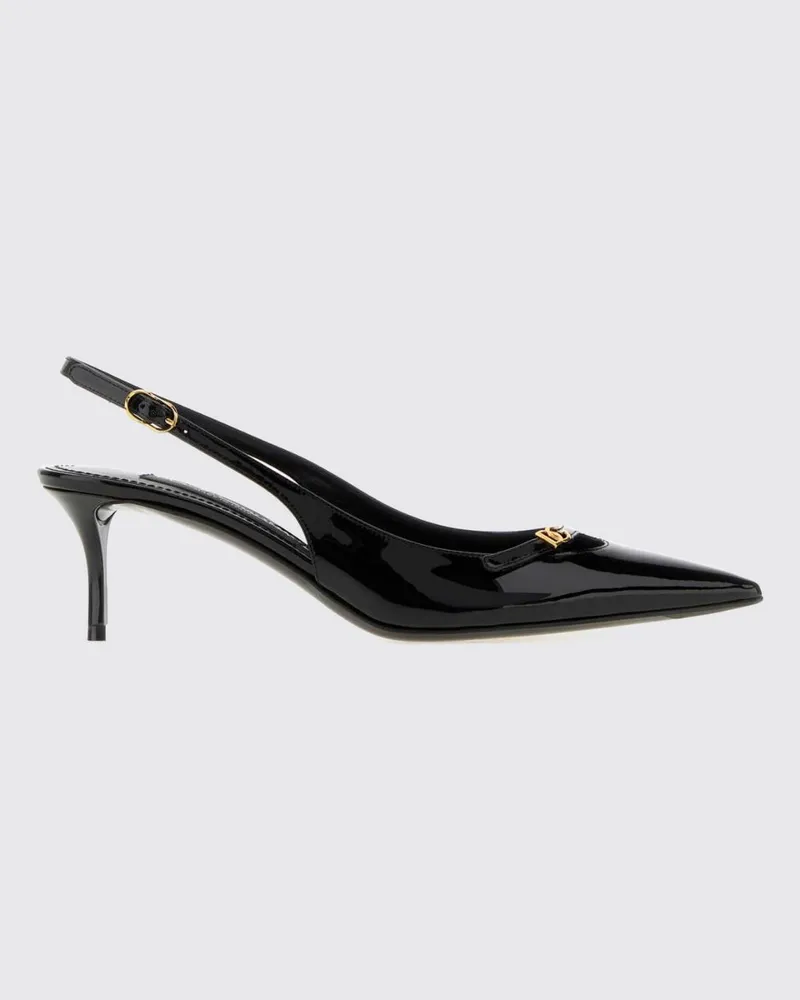 Dolce & Gabbana DOLCE  GABBANA Lackleder-Slingback-Pumps Dolce & Gabbana mit DG-Monogramm Schwarz