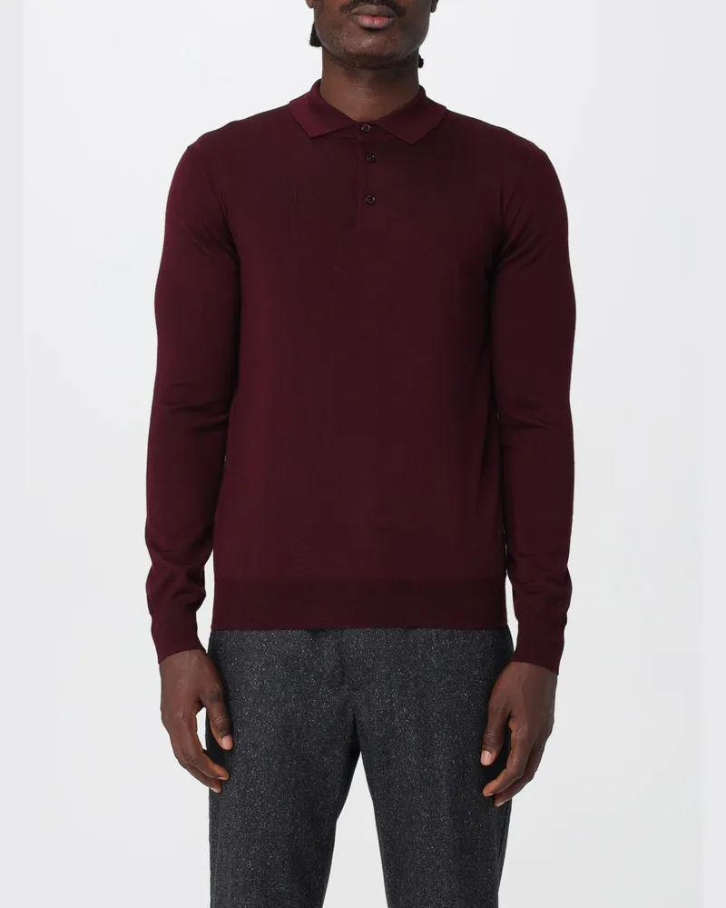 Paolo Pecora Milano Pullover herren Burgunderrot