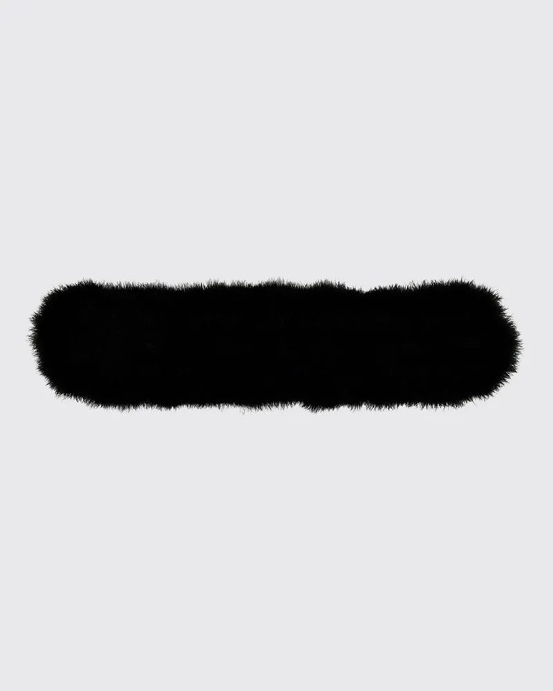 Gucci Stirnband in modernem Design aus weichem Shearling Schwarz