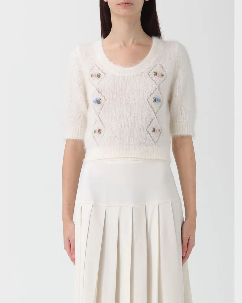 Alessandra Rich Strickjacke damen Weiß