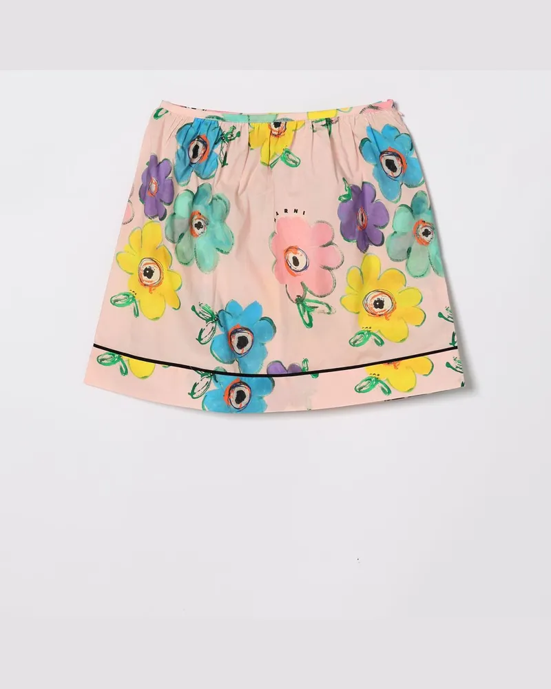 Marni Baumwollrock mit Blumenmuster Pink