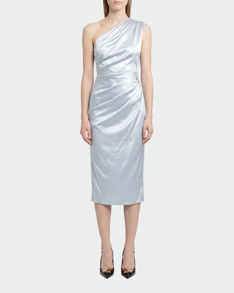 Dolce & Gabbana DOLCE  GABBANA Ein-Schulter-Satin-Kleid Dolce & Gabbana Dust