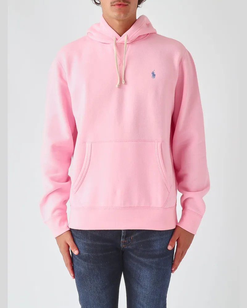 Ralph Lauren Baumwoll-Hoodie mit ikonischem gesticktem Pony-Logo Pink