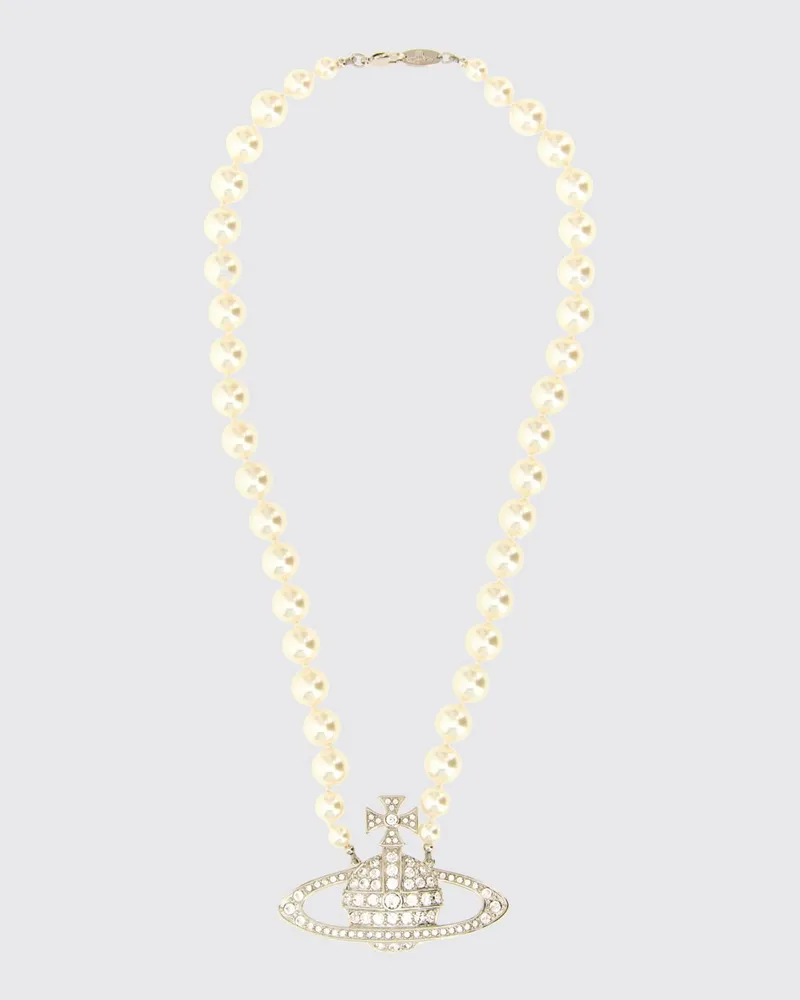 Vivienne Westwood Orb-Choker mit Kunstperlen und Kristallen Silber