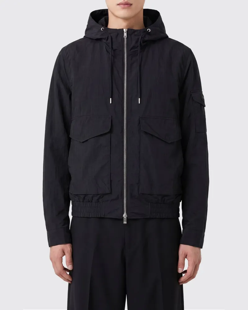 TATRAS Bomberjacke aus Nylon und Baumwolle mit verstellbarer Kapuze und aufgesetzten Taschen Schwarz