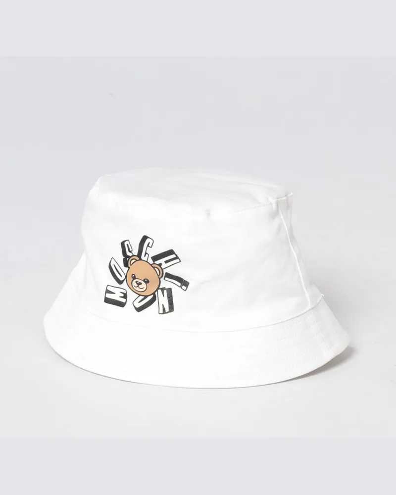 Moschino Teddy Fischerhut aus Baumwolle Weiß