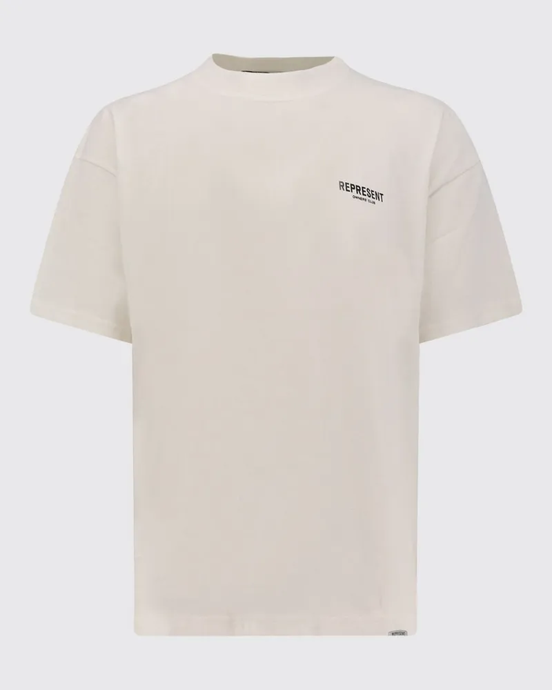 REPRESENT Baumwoll-T-Shirt mit Print Weiß