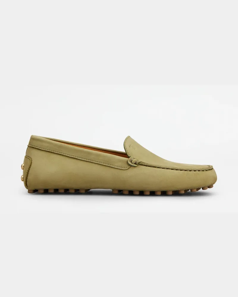 TOD'S Wildleder-Driver-Mokassins Grün