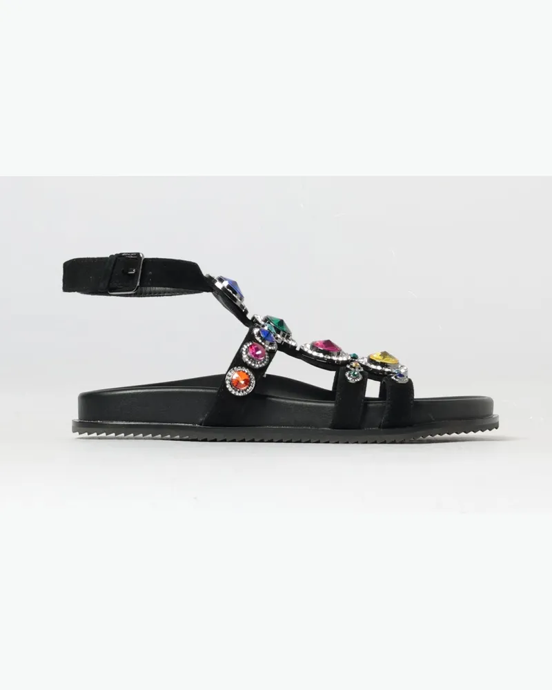 Kurt Geiger Octavia Wildleder Sandale mit Strass Schwarz