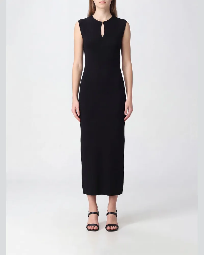 By Malene Birger Ärmelloses Midi-Etuikleid von aus Stretch-Viskose Schwarz