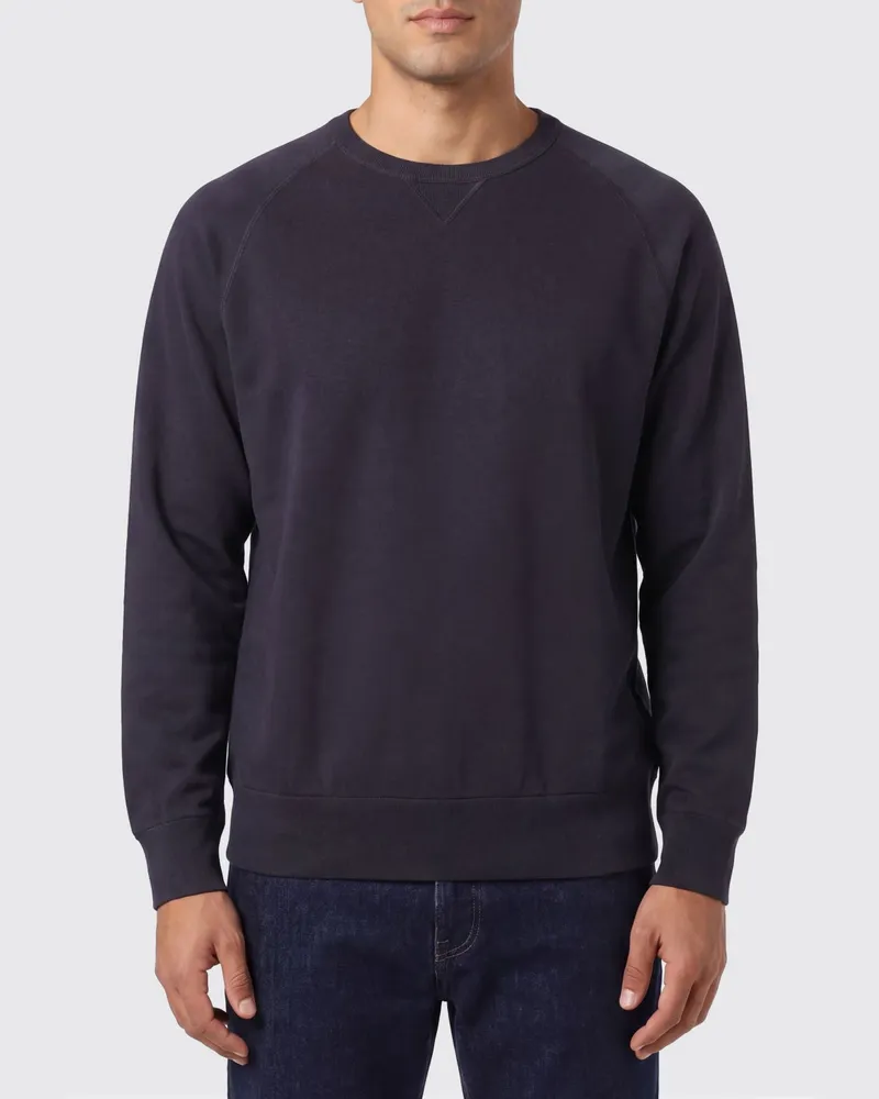 ASPESI Rundhals-Sweatshirt aus Baumwolle Blau