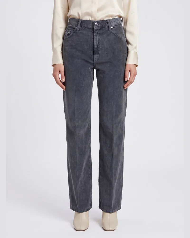 Haikure Clara Flared Jeans aus Cord mit mittlerer Leibhöhe Grau