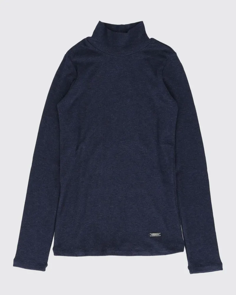 Monnalisa Langärmeliger Rollkragenpullover von für Jungen aus Viskosemischung Blau