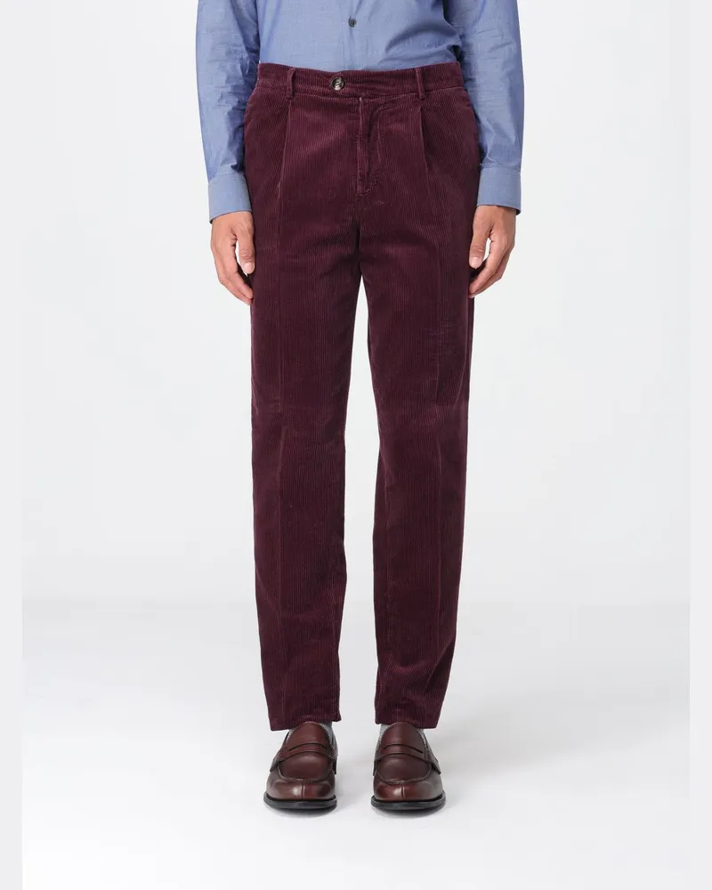 Brunello Cucinelli Hose herren Weinrot