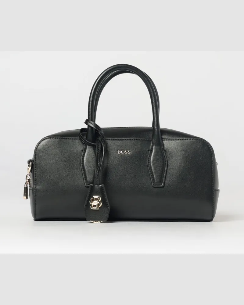 HUGO BOSS Bowlingtasche aus Leder Schwarz