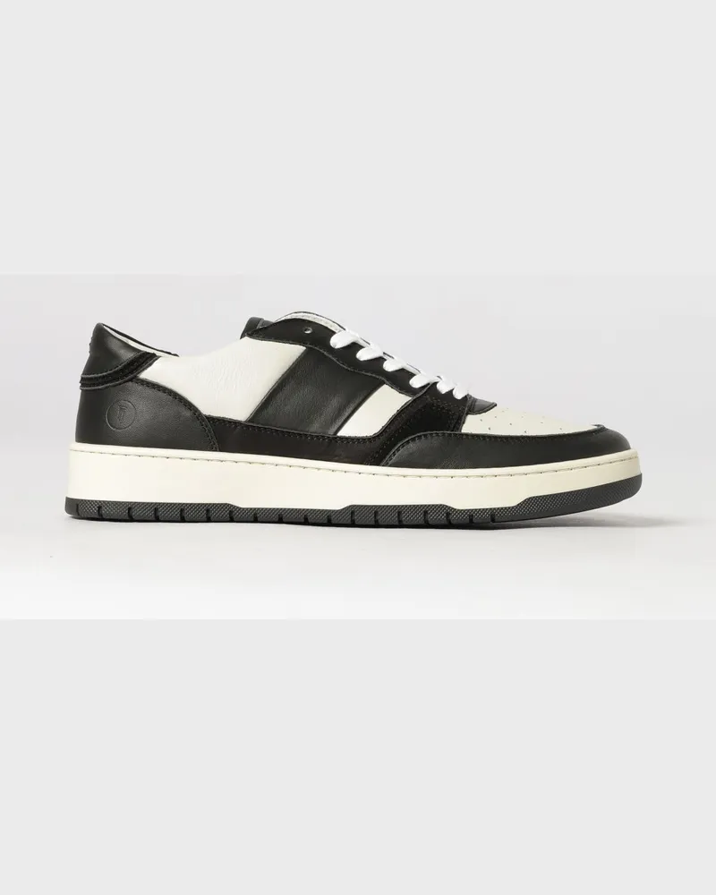 Collegium Zweifarbige Pillar Alpha Low-Top-Sneaker aus Leder mit perforierter Zehenkappe Ice