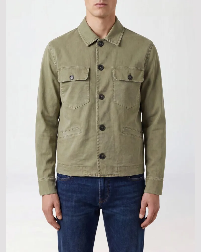 CIRCOLO 1901 Hemdjacke von aus Leinen-Baumwoll-Mischung mit aufgesetzten Taschen Grün