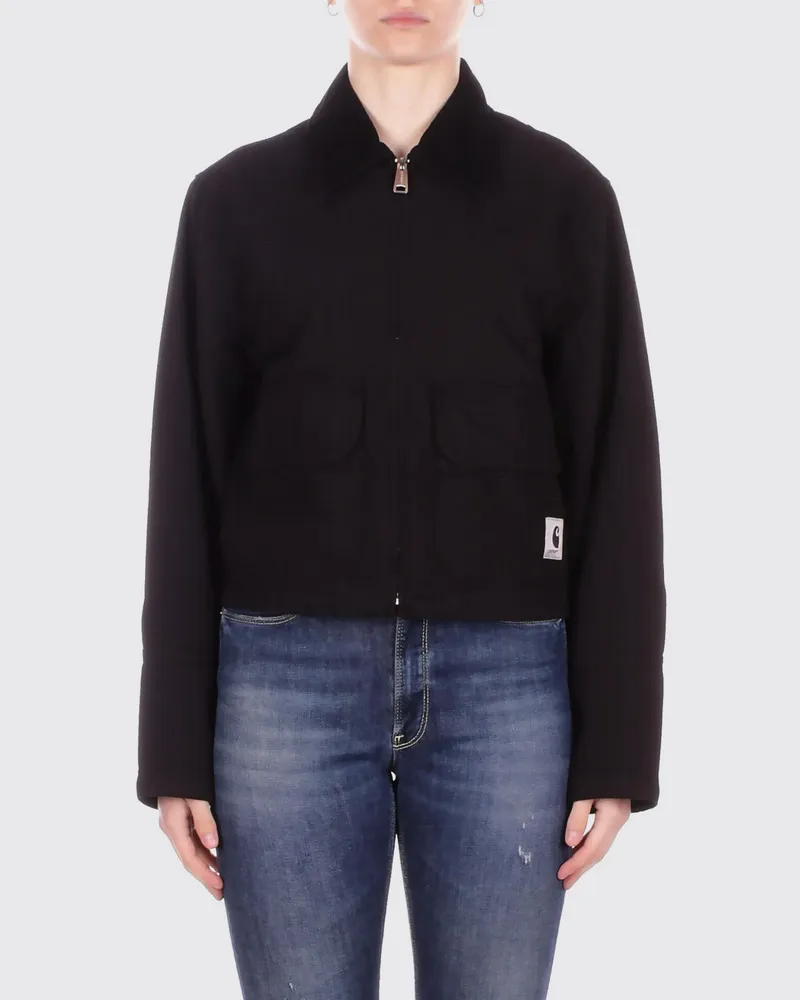 Carhartt WIP Work Boxy Baumwoll-Hemdjacke Schwarz