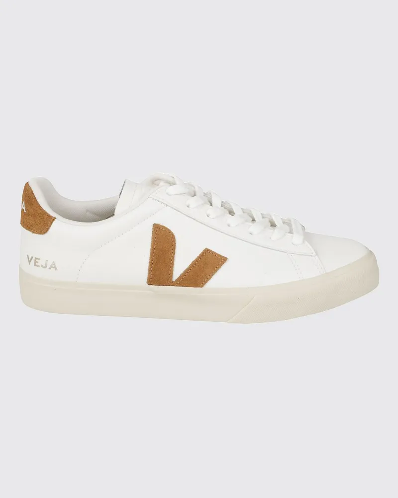VEJA Campo Sneaker aus nachhaltigem O.T.-Leder mit Amazonas-Gummisohle Weiß
