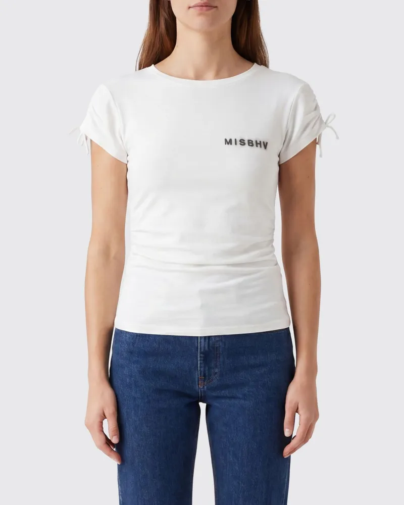 MISBHV Baumwoll-T-Shirts mit Logo Weiß