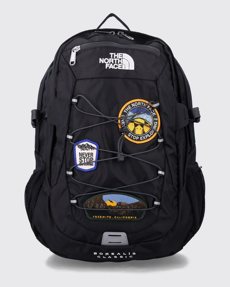 The North Face Wasserabweisender Borealis Classic Patch Rucksack aus Ripstop-Nylon Schwarz