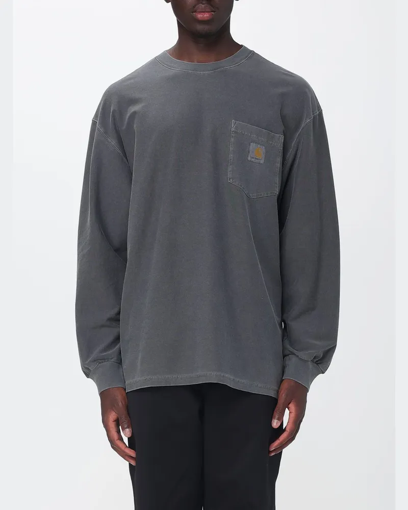 Carhartt WIP Langärmeliges T-Shirt aus Bio-Baumwolle in lockerer Passform Schwarz